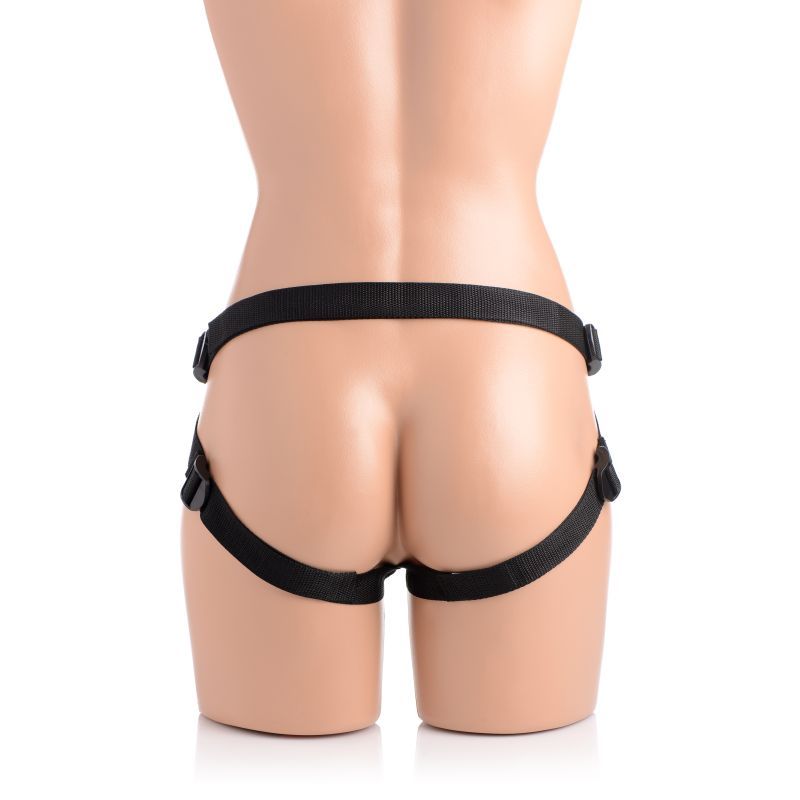 Brazen 8" Silicone Dildo w Harness Flesh Strap U