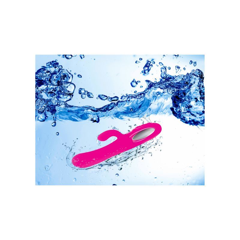 Viben Hypnotic Thrusting Rabbit Vibe w Swinging Clit Stim Hot Pink Viben