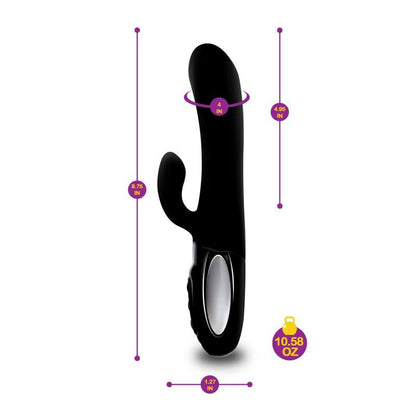 Viben Hypnotic Thrusting Rabbit Vibe w Swinging Clit Stim Black Viben