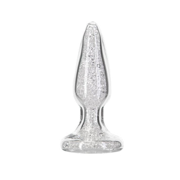 Pillow Talk Fancy Luxurious Glass Anal Plug w Clear Gem Pillow Talk