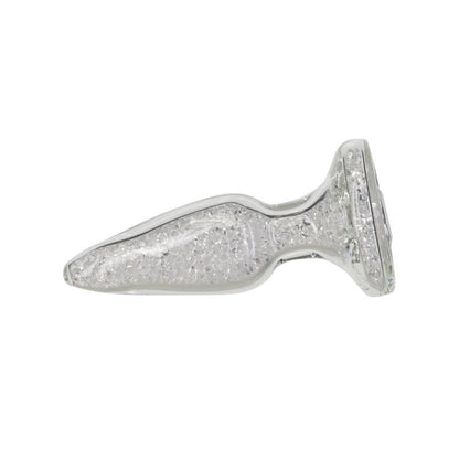 Pillow Talk Fancy Luxurious Glass Anal Plug w Clear Gem Pillow Talk