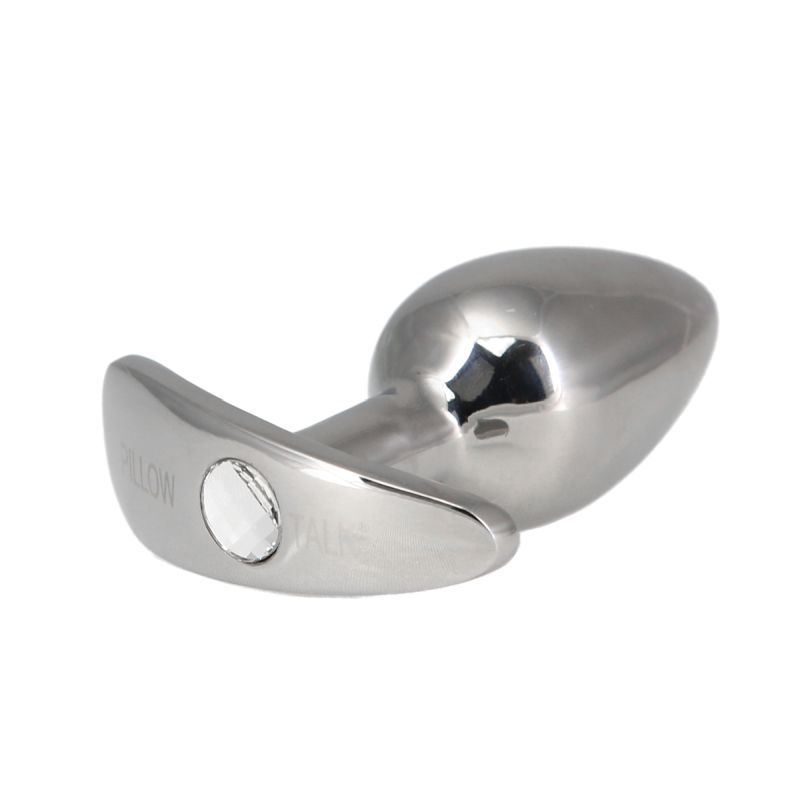 Pillow Talk Sneaky Luxurious Stainless Steel Anal Plug w Swarovski Crystal Pillow Talk