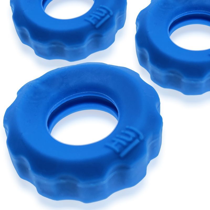Super Hunkyjunk 3 Pc Cockrings Teal Ice Hunkyjunk