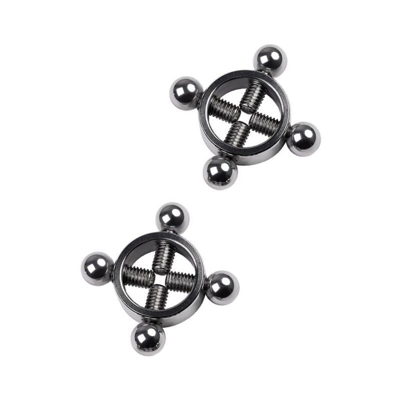 Silver Metal 2 Pc Nipple Clamps Metal