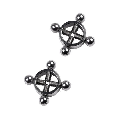 Silver Metal 2 Pc Nipple Clamps Metal