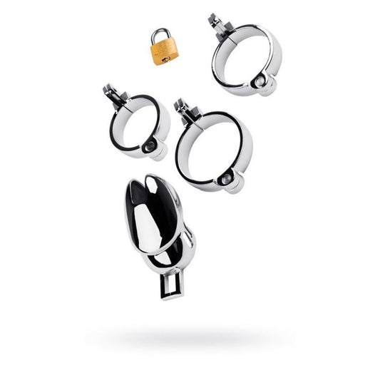 Silver Metal Chastity Cage Adjustable Metal