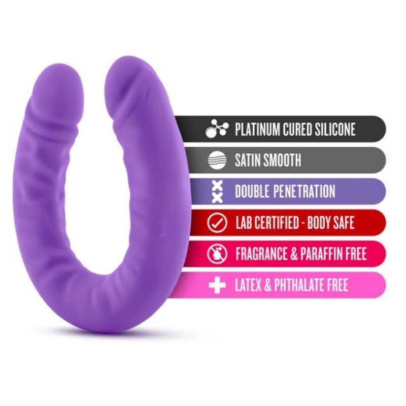 Ruse Silicone Slim 18in Purple Double Dong Ruse