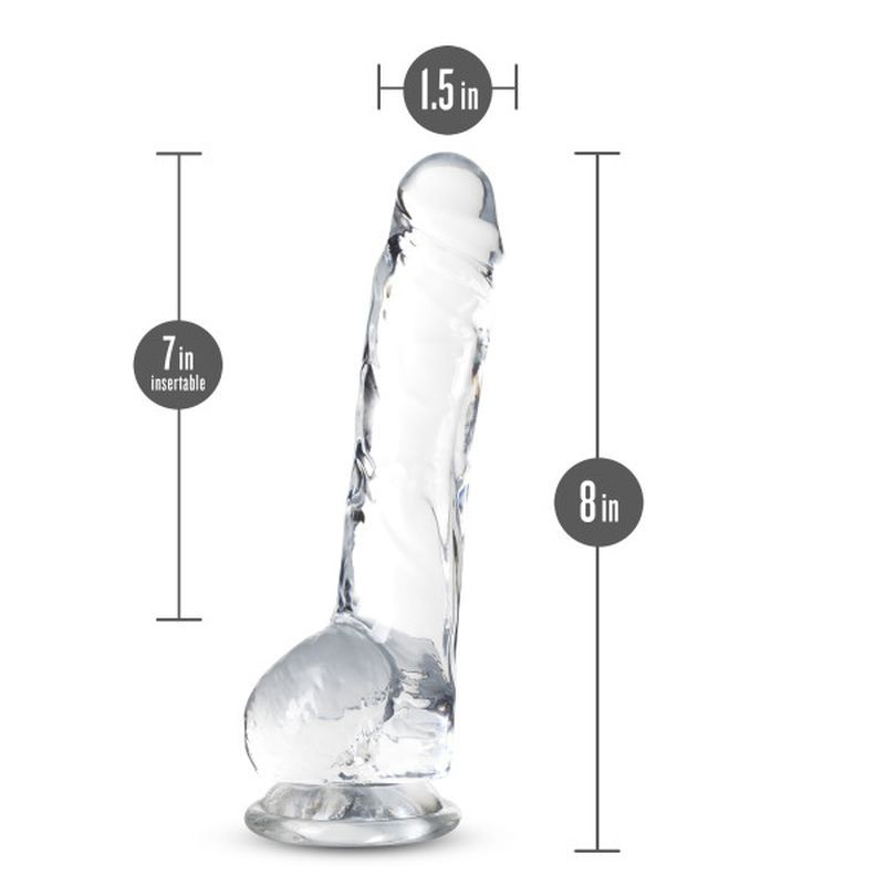 Naturally Yours 8" Crystaline Dildo Diamond Naturally Yours