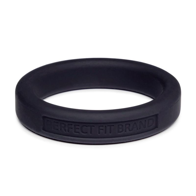 Classic Silicone Medium Stretch Penis Ring 44mm Black PerfectFit