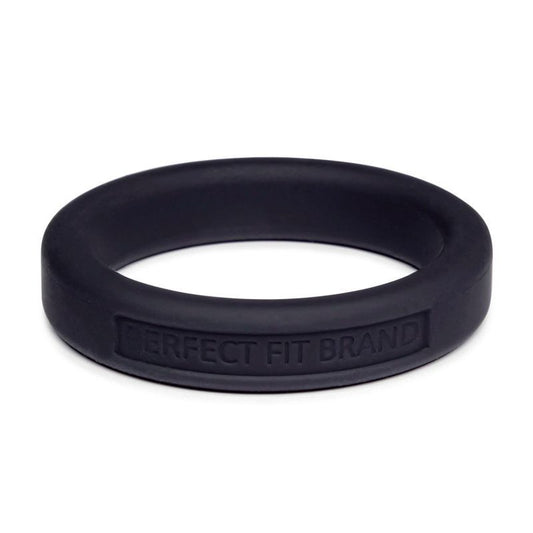 Classic Silicone Medium Stretch Penis Ring 44mm Black PerfectFit