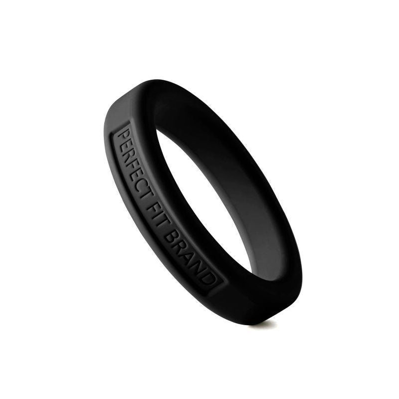 Classic Silicone Medium Stretch Penis Ring 44mm Black PerfectFit
