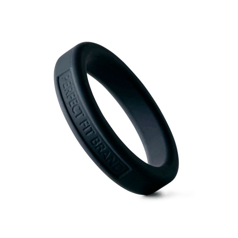 Classic Silicone Medium Stretch Penis Ring 44mm Black PerfectFit