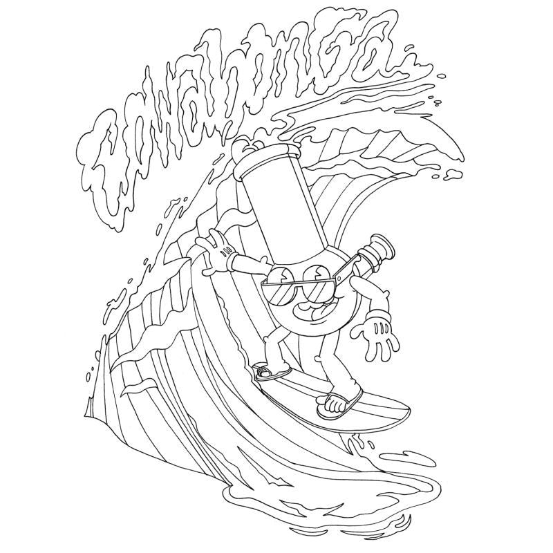High AF Colouring Book Wood Rocket