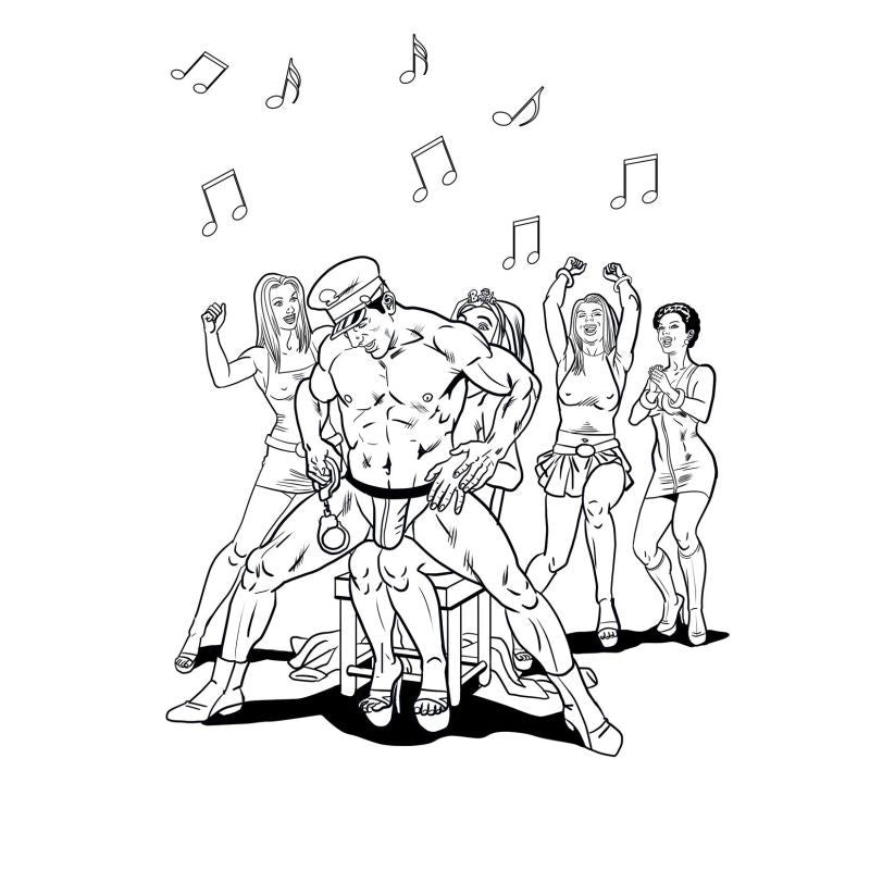 Bachelorette Party Colouring Book Wood Rocket
