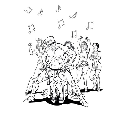 Bachelorette Party Colouring Book Wood Rocket