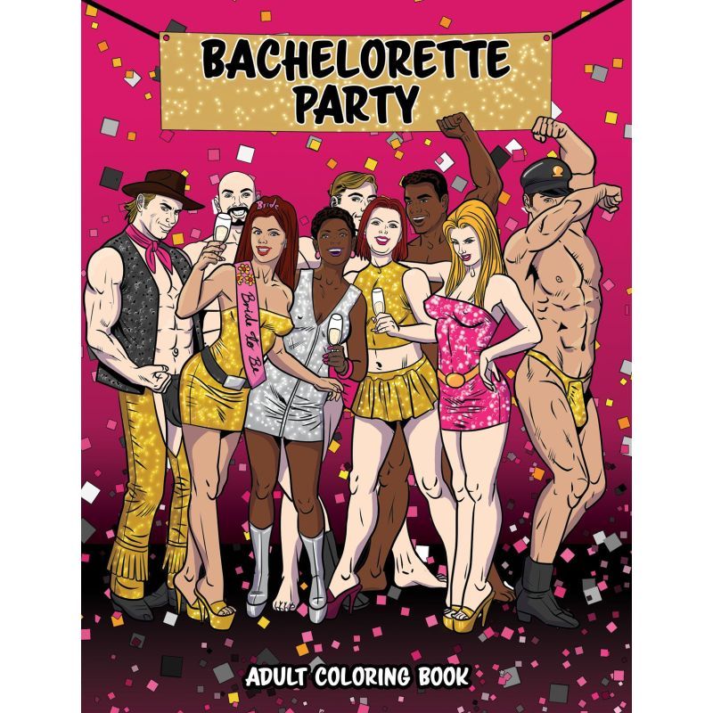 Bachelorette Party Colouring Book Wood Rocket