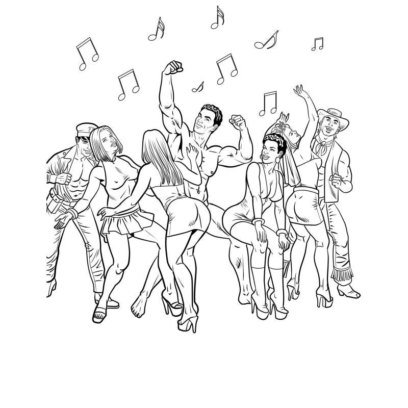 Bachelorette Party Colouring Book Wood Rocket