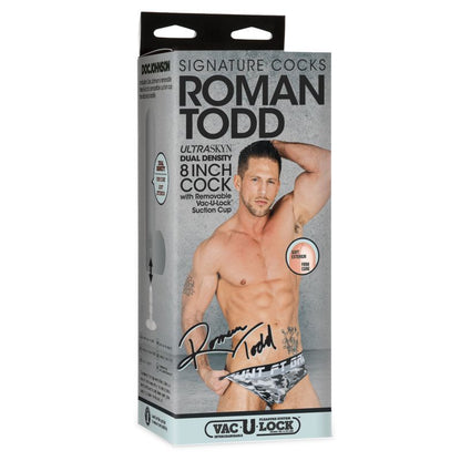Roman Todd 8in Ultraskyn Cock w Removable Vac-U-Lock Suction Cup Vanilla Signature Cocks