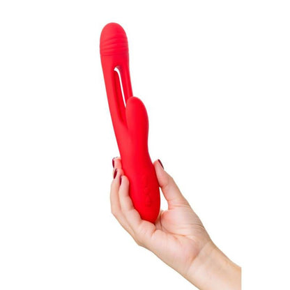 JOS Patti Moving Tongue Rabbit Vibrator Red JOS