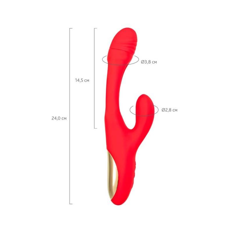 JOS Patti Moving Tongue Rabbit Vibrator Red JOS