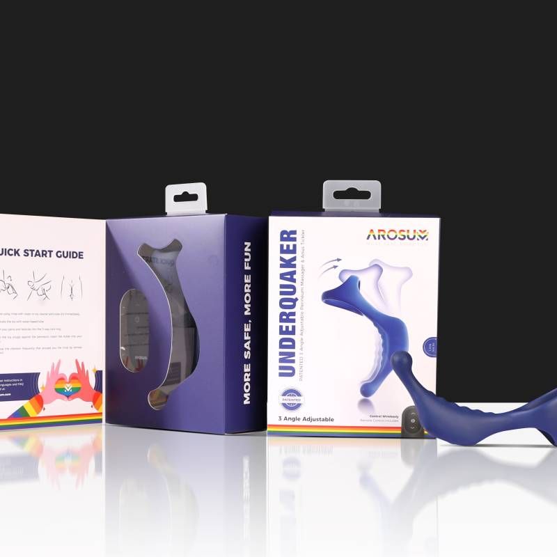Underquaker Vibrating Anal Probe with Cockring and Remote Arosum