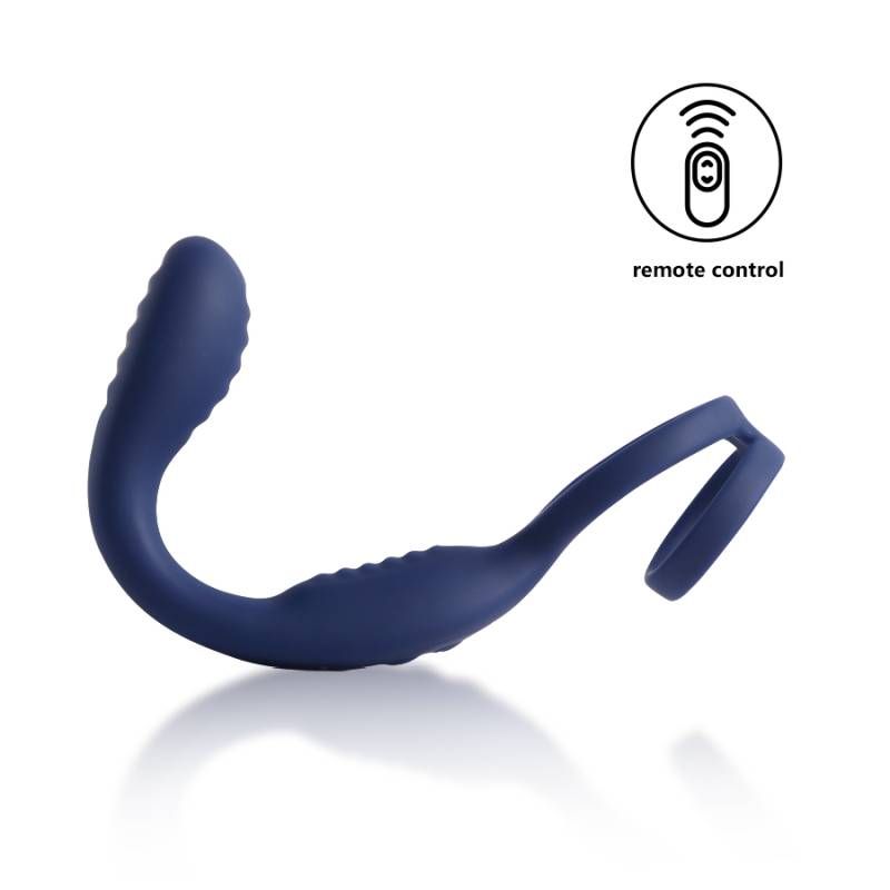 VibraDuo Vibrating Anal Probe and Perineum Stim with Cockring Arosum