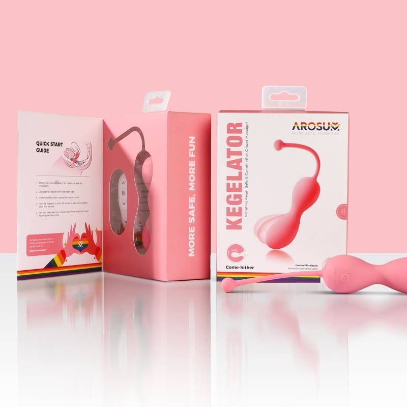 Kegelator Duo Vaginal Balls Come Hither Stimulator with Remote Arosum