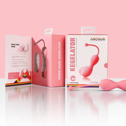 Kegelator Duo Vaginal Balls Come Hither Stimulator with Remote Arosum