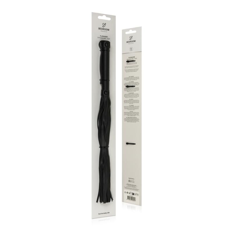 Faux Leather Flogger Black Bedroom Fantasies