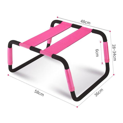 Sex Chair Adjustable Height Pink PU Seat Daytona