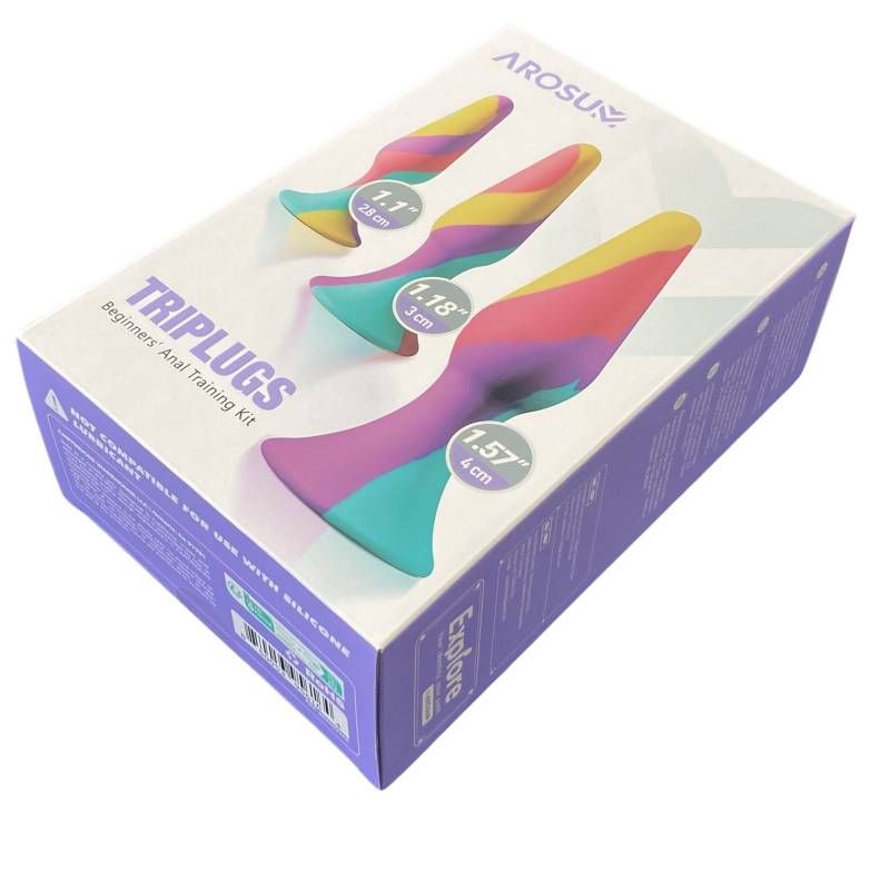 TriPlugs 3 Pc Silicone Anal Training Kit Arosum