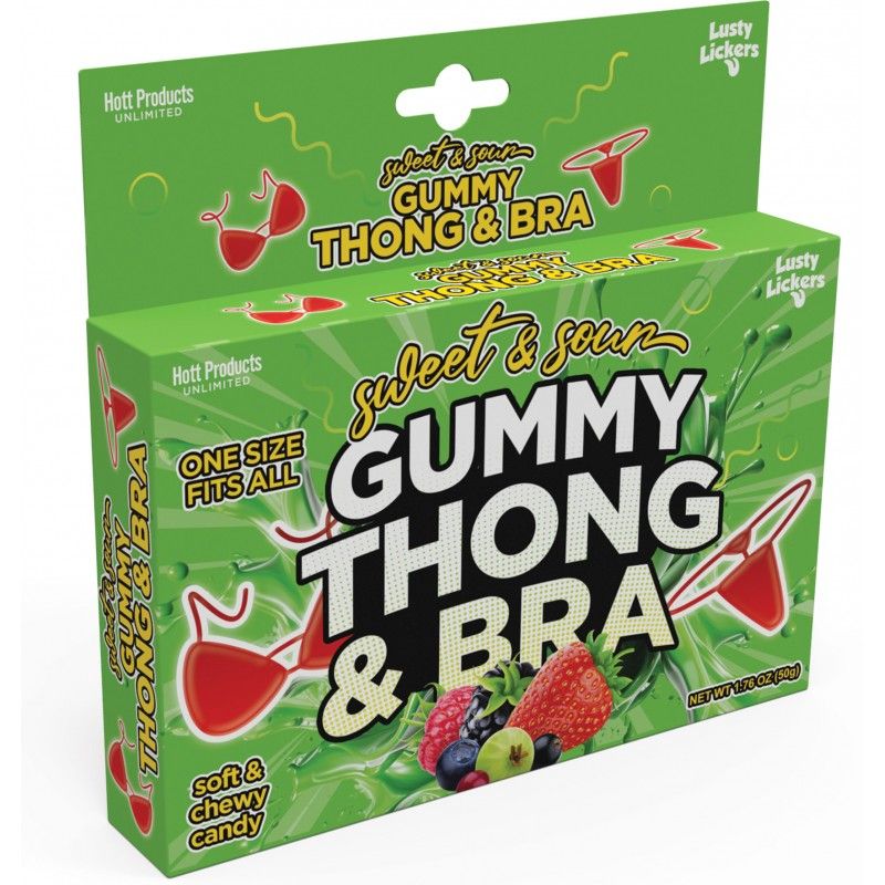 Sweet and Sour Gummy Thong and Bra Hott Products