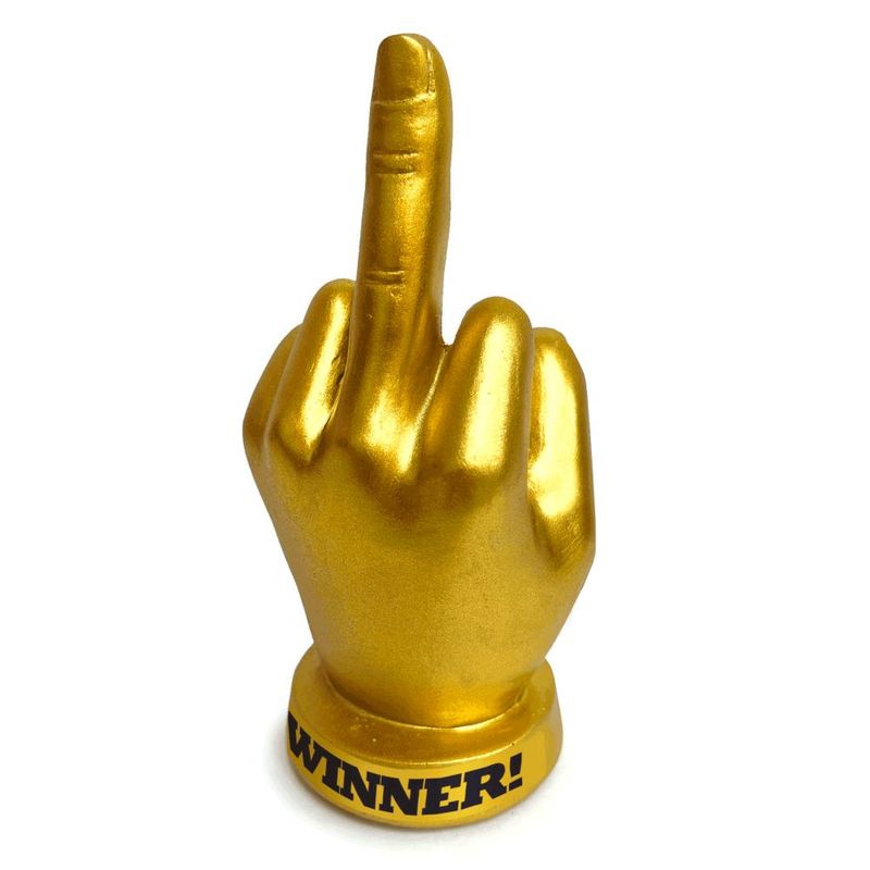 Golden FU Finger Trophy Genie