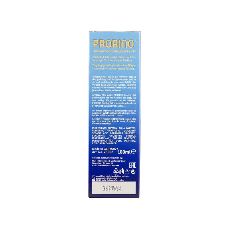 PRORINO Cooling Gel Soft 100ml Hot Ero