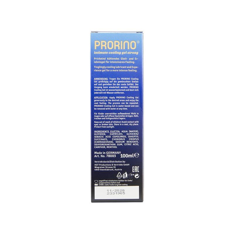 PRORINO Cooling Gel Strong 100ml Hot Ero