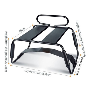 Sex Chair Adjustable Height Black w Handle and Arch Bridge Daytona