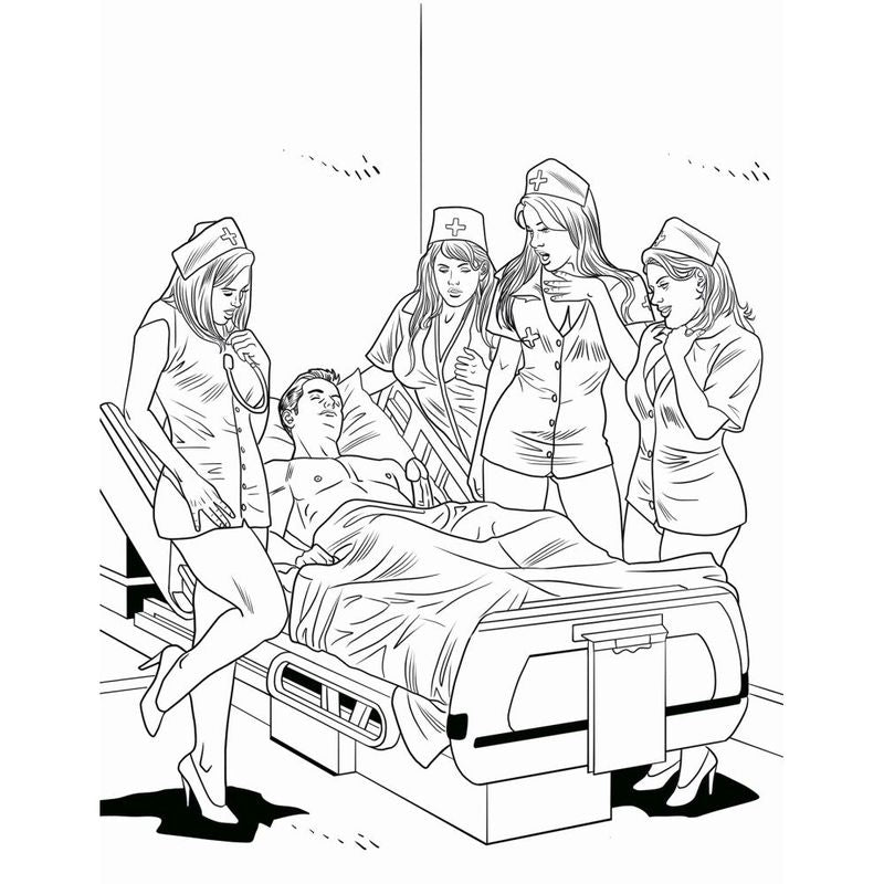 XXX Nurses Colouring Book Wood Rocket
