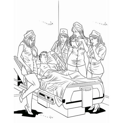 XXX Nurses Colouring Book Wood Rocket