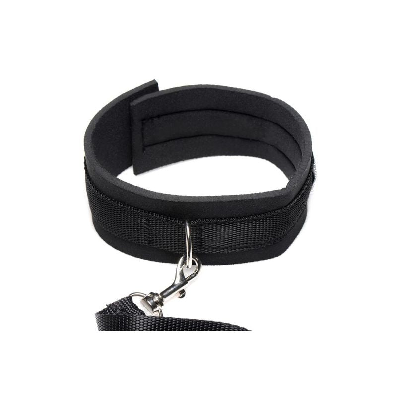 Neoprene Collar And Leash Set Black Frisky
