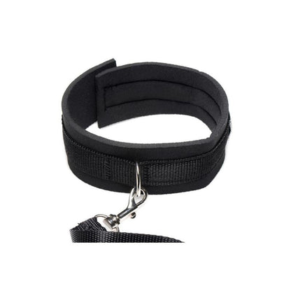 Neoprene Collar And Leash Set Black Frisky