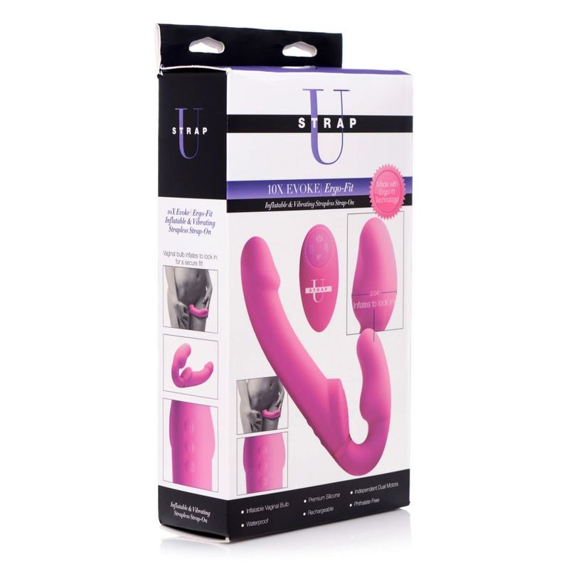 Worlds 1st Remote Control Inflatable Ergo-Fit Strapless Strap-On Strap U