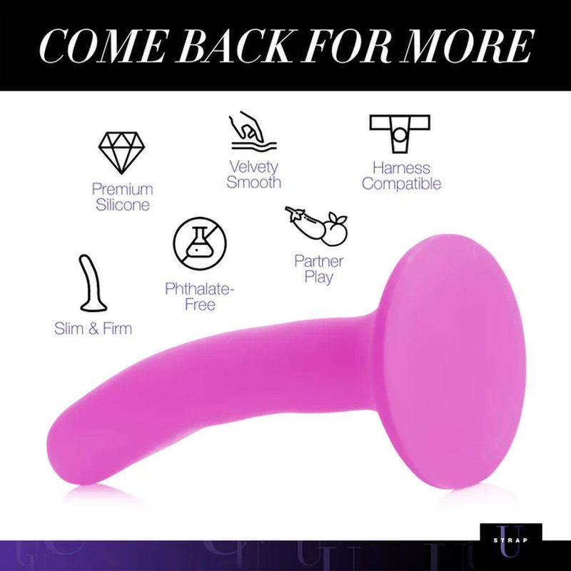 Pink Silicone Strap-On Dildo Small Strap U