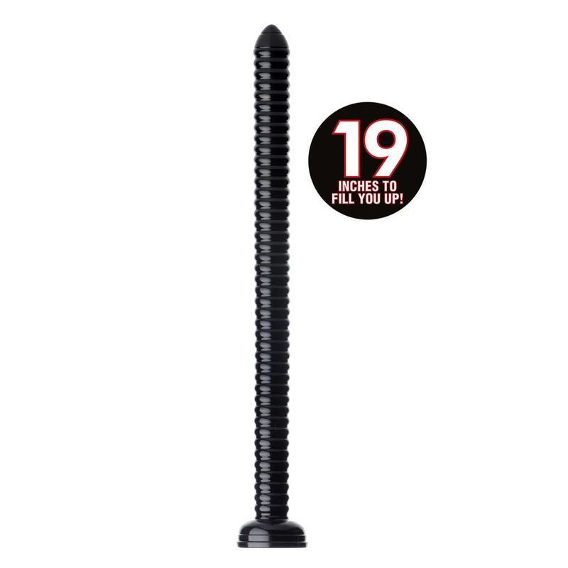 Hosed 19in Ribbed Anal Snake Hosed