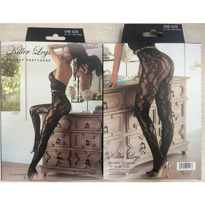 Midnight Allure Fishnet Tights Black Killer Legs