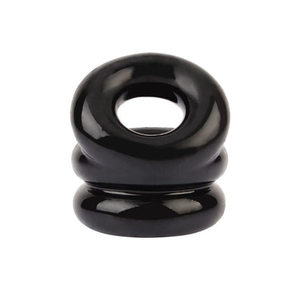 Stacked Dual Pleasure Ring Black GK Power