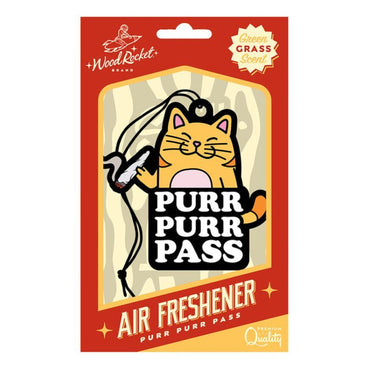Purr Purr Pass Air Freshener Wood Rocket