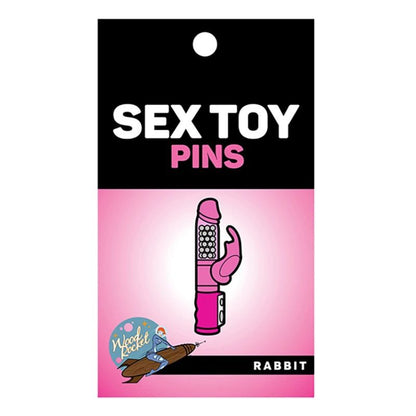 Rabbit Enamel Pin Wood Rocket