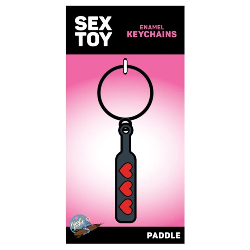 Hearts Paddle Keychain Wood Rocket