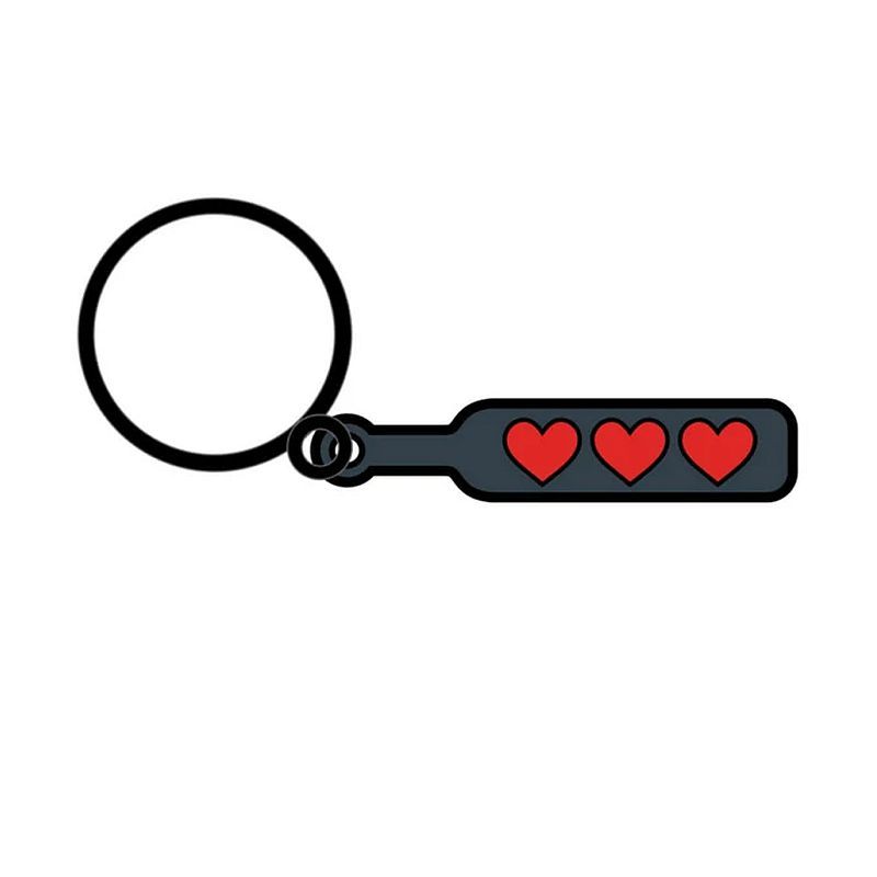 Hearts Paddle Keychain Wood Rocket