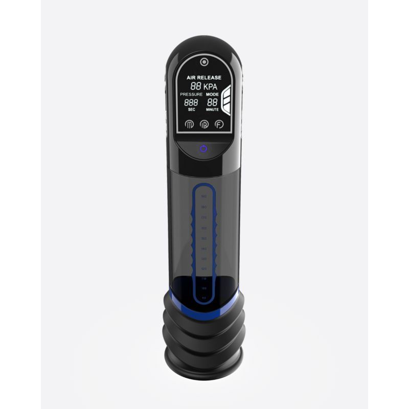 ISP90 Curve Infrared Automatic LCD Penis Pump Blue Peak Performa